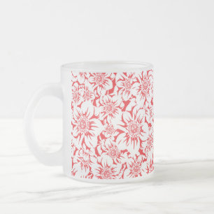 Mandala Flowers 8 Frosted Glass Coffee Mug