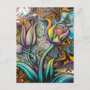 Mandala Flowers Postcard