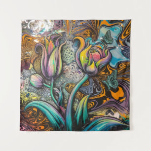 Mandala Flowers Tapestry