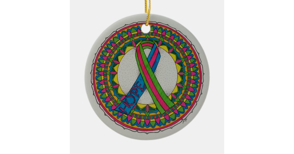 Mandala for Metastatic Breast Cancer Christmas Ornament ...