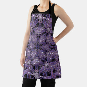Mandala Fractal Art Psychedelic Rosette Boho Chic Apron