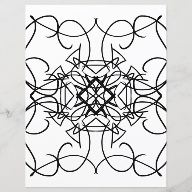 Mandala Fractal Colouring Page (Front)