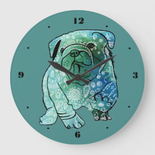 Mandala French Bulldog Wall Clock