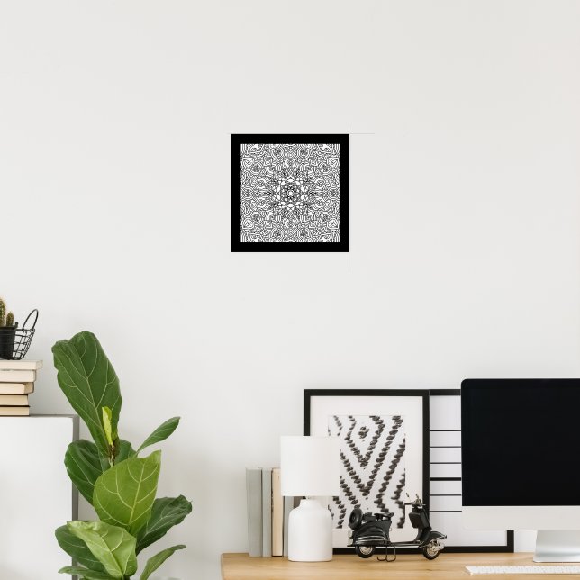 Mandala Fun Party Poster for Colouring Craft (Home Office)