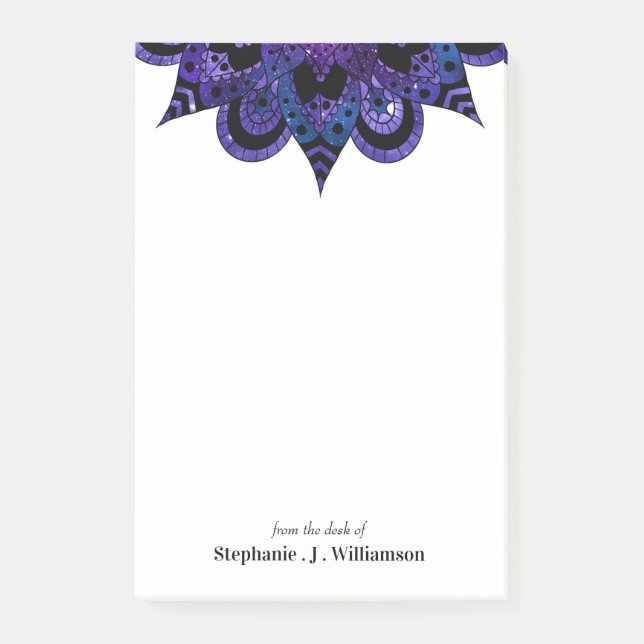 Mandala Galaxy Name Post-It Notes (Front)