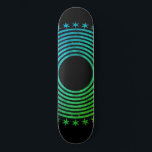 Mandala Geometric Abstract Pattern Green Black Skateboard<br><div class="desc">A beautiful mandala symmetrical geometric pattern of circles and stars skateboard. Bold and unique style. Green and black.</div>
