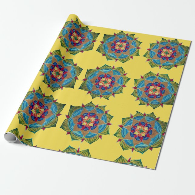 Mandala Glossy Wrapping Paper (Unrolled)
