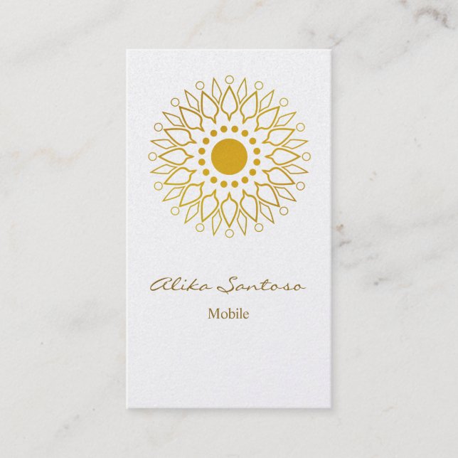 Mandala Gold Business Card (Front)