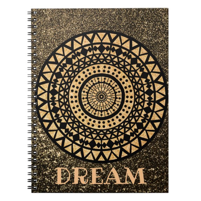 Mandala Gold Dream Thought Gifts Journal Book (Front)