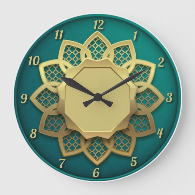 Mandala gold large clock (Front)