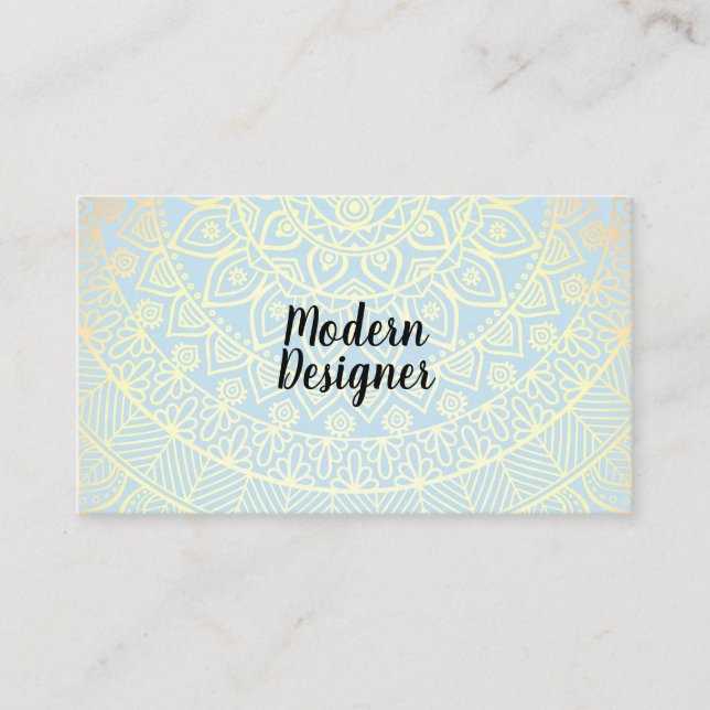 Mandala Gold Pattern Business Card (Front)