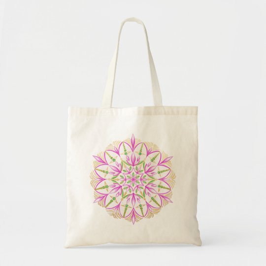 pink and green tote bags