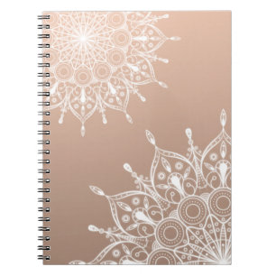 Mandala golden brown notebook