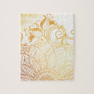 Mandala - Golden brush Jigsaw Puzzle