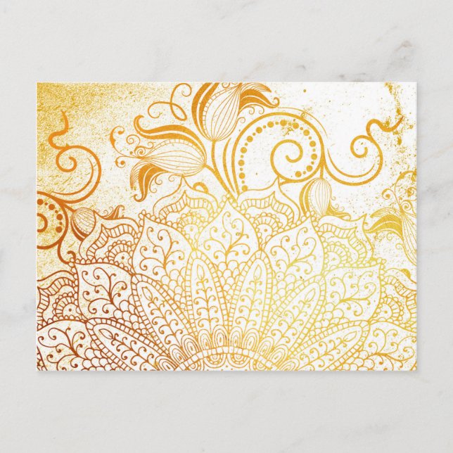 Mandala - Golden brush Postcard (Front)