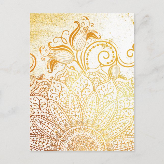 Mandala - Golden brush Postcard (Front)