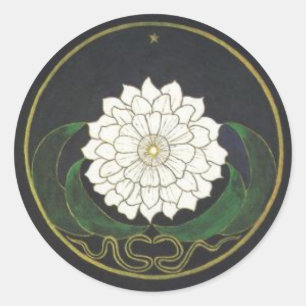 Mandala Golden Flower Classic Round Sticker