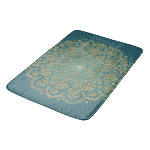MANDALA Golden Rosette - Bath Mat, Rug