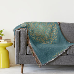 MANDALA Golden Rosette - Blanket