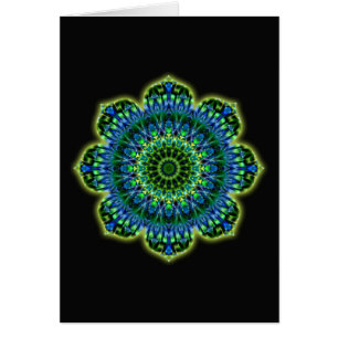 Mandala green blue black