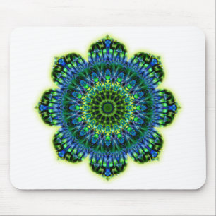 Mandala green blue mouse mat