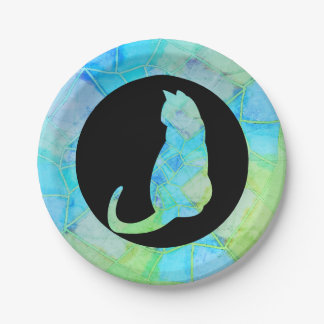 Mandala Green Chalk Sketch Paper Plate