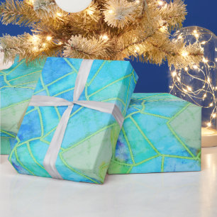 Mandala Green Chalk Sketch Wrapping Paper