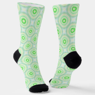 Mandala Green Pattern Socks