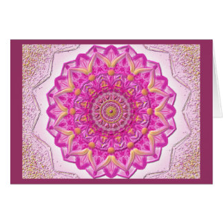 Mandala greeting card 12 I-M Magenta