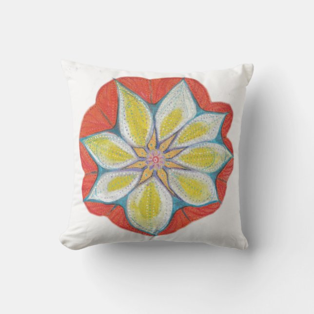 Mandala Hand Painted Throw Cushion 41 cm x 41 cm (Front)