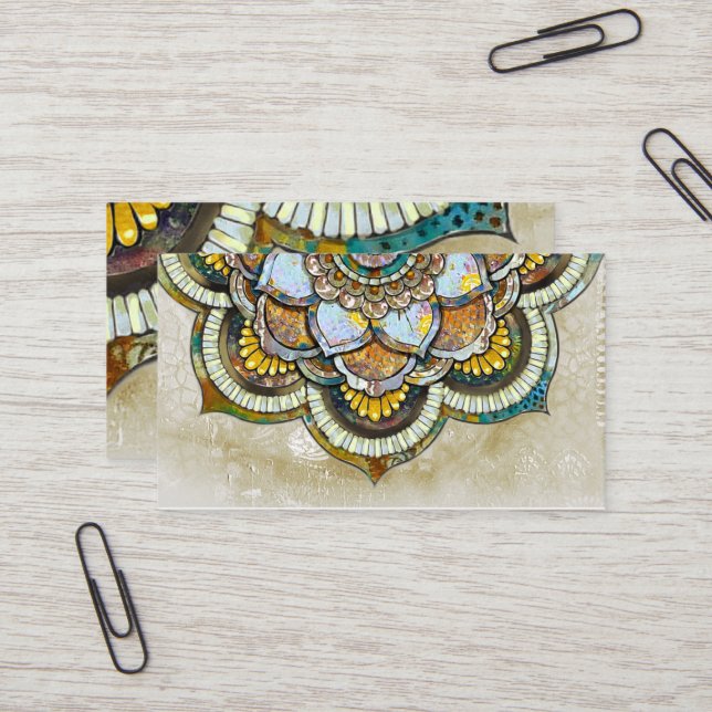 Mandala Happiness Business Card (Front/Back In Situ)