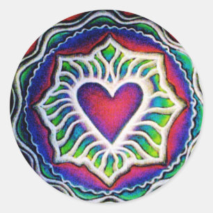 Mandala Heart Sticker