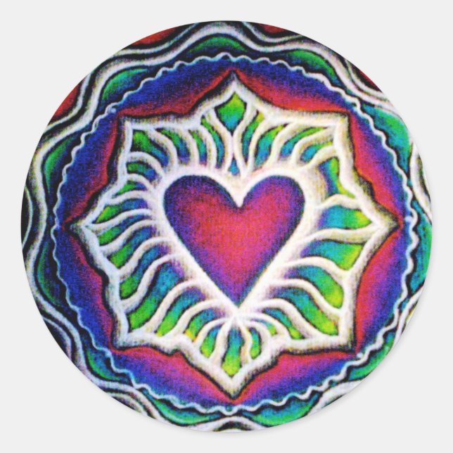 Mandala Heart Sticker (Front)