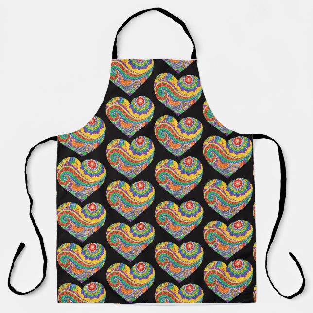 Mandala Hearts Apron (Front)