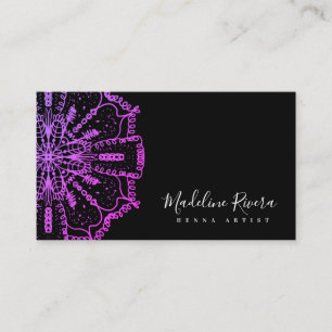 Mandala Henna Artist Yoga Macrame Business Card