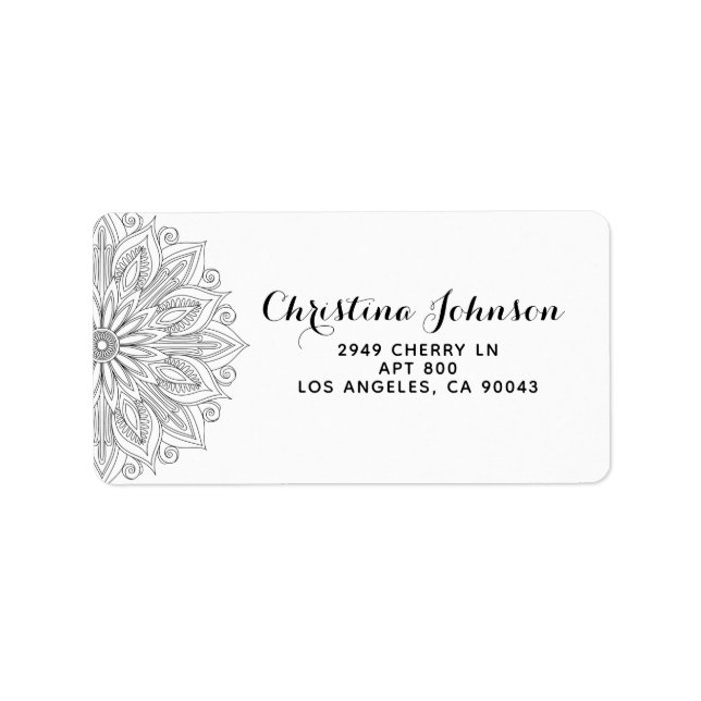 Mandala Henna Label (Front)