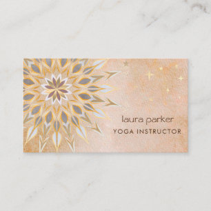 Mandala Holistic Lotus Floral Zen Meditation Yoga Business Card