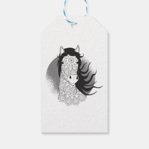 Mandala Horse Lover Cowgirl Princess Cowboy Farm Gift Tags