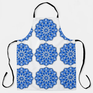 Mandala in blue apron