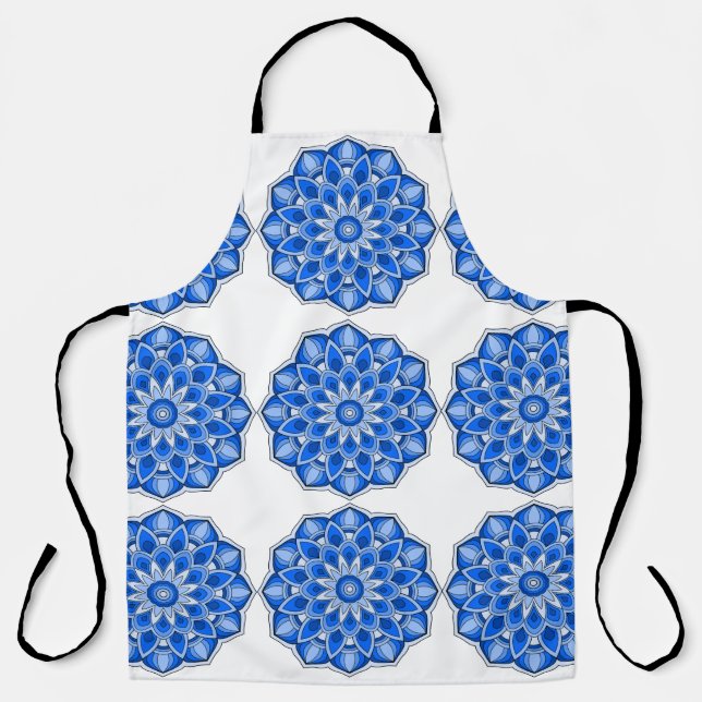 Mandala in blue apron (Front)