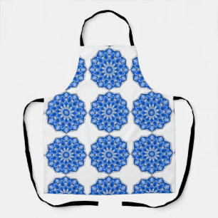Mandala in blue apron