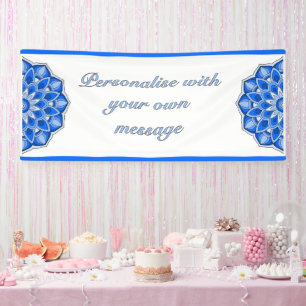 Mandala in blue banner