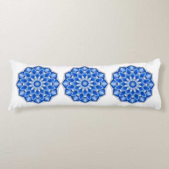 Mandala in blue body cushion (Front)