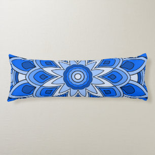 Mandala in blue body cushion