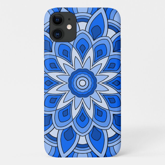 Mandala in blue Case-Mate iPhone case (Back)