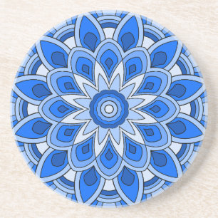 Mandala in blue coaster