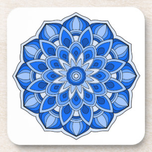 Mandala in blue coaster