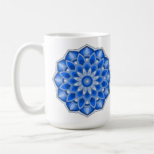 Mandala in blue coffee mug