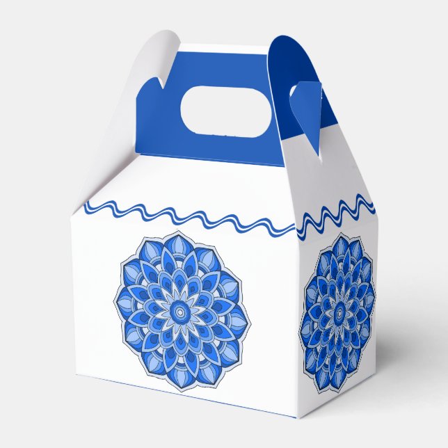 Mandala in blue favour box (Back Side)