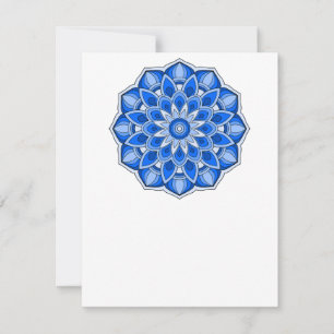 Mandala in blue Flat Card